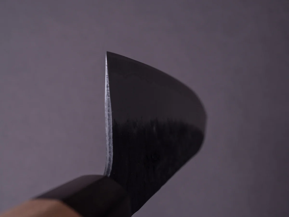 Hitohira - Futana - Super Blue - Kurouchi Nashiji - 240mm Gyuto - Cherry Handle - Image 10