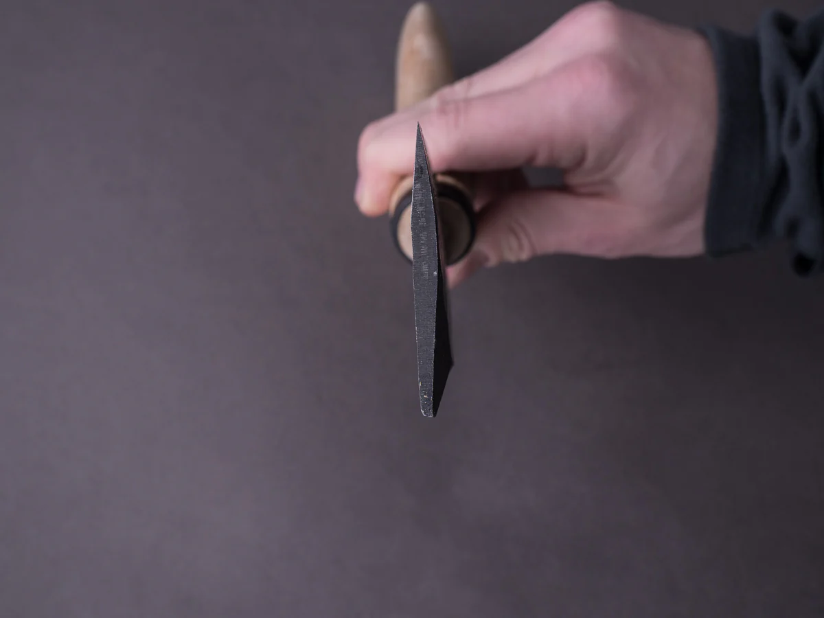 Ajikataya - Old Style Hatchet - Tsuchime - 165mm - Oak Wood Handle - Double Bevel - Image 7