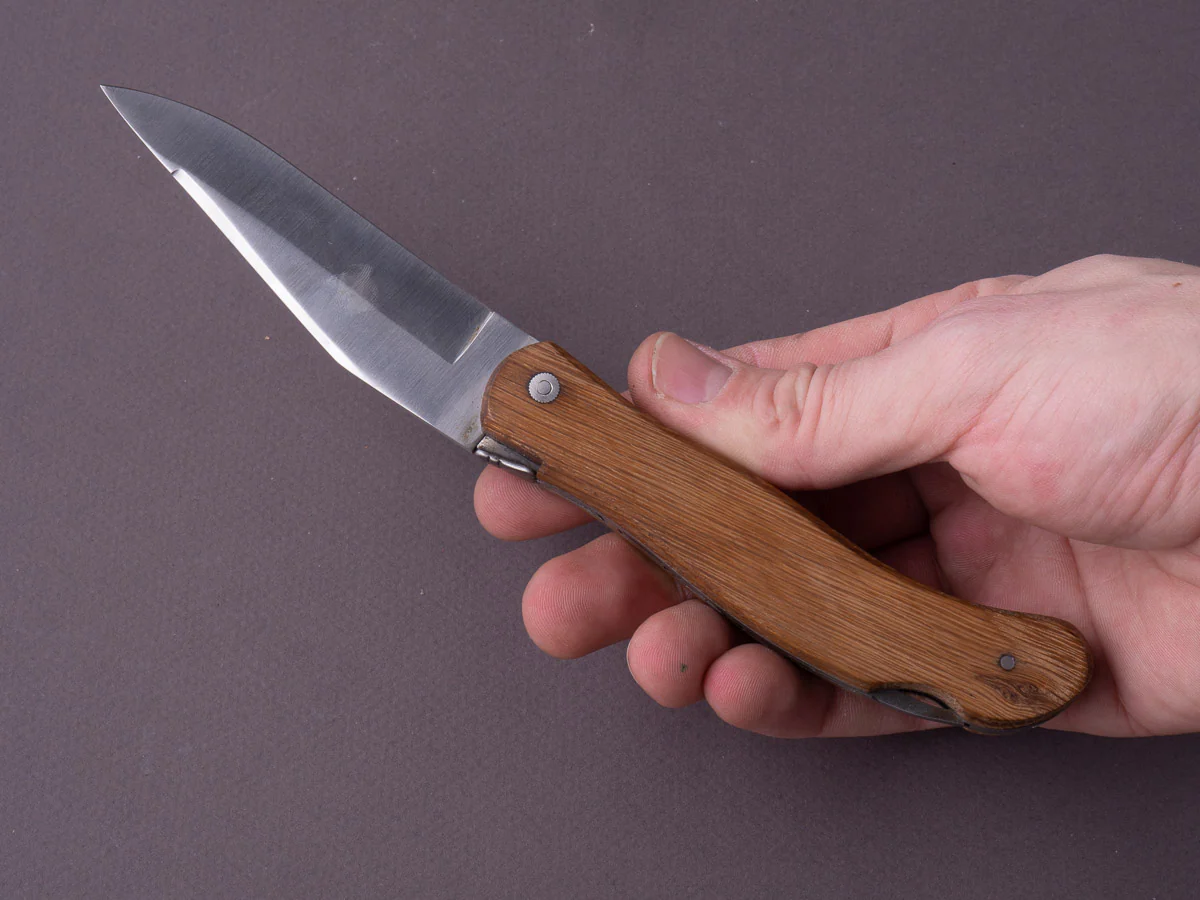 Arbalète - Folding Knife - Laguiole Cube - Lock Back-  85mm - Oak Handle - Image 6