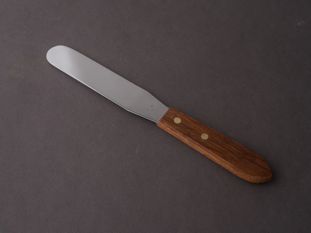 Ateco - Pastry Spatula - 6" Straight - Rounded Tip - Wood Handle - Image 2