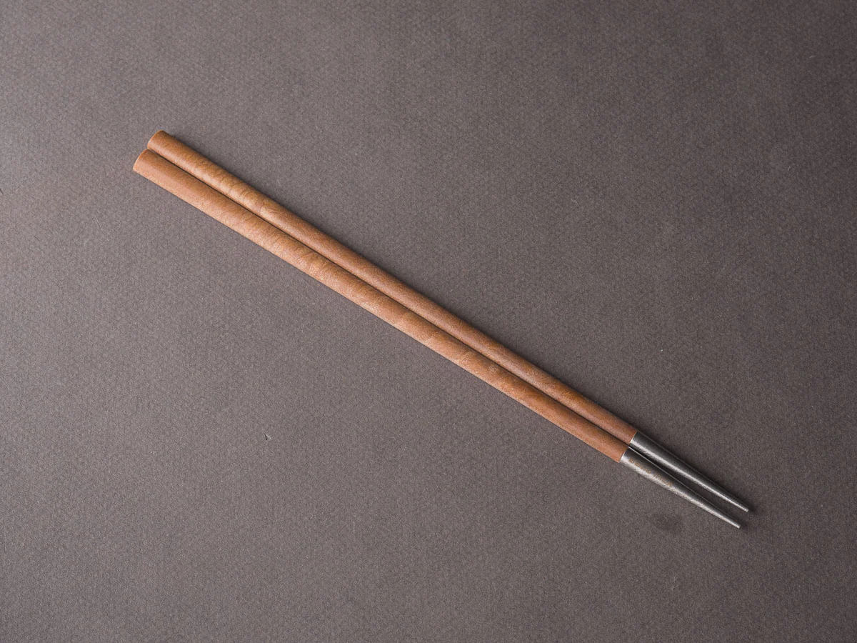 BELO INOX - Flatware - Neo - Chopsticks - Wood/Brown - Brushed Steel