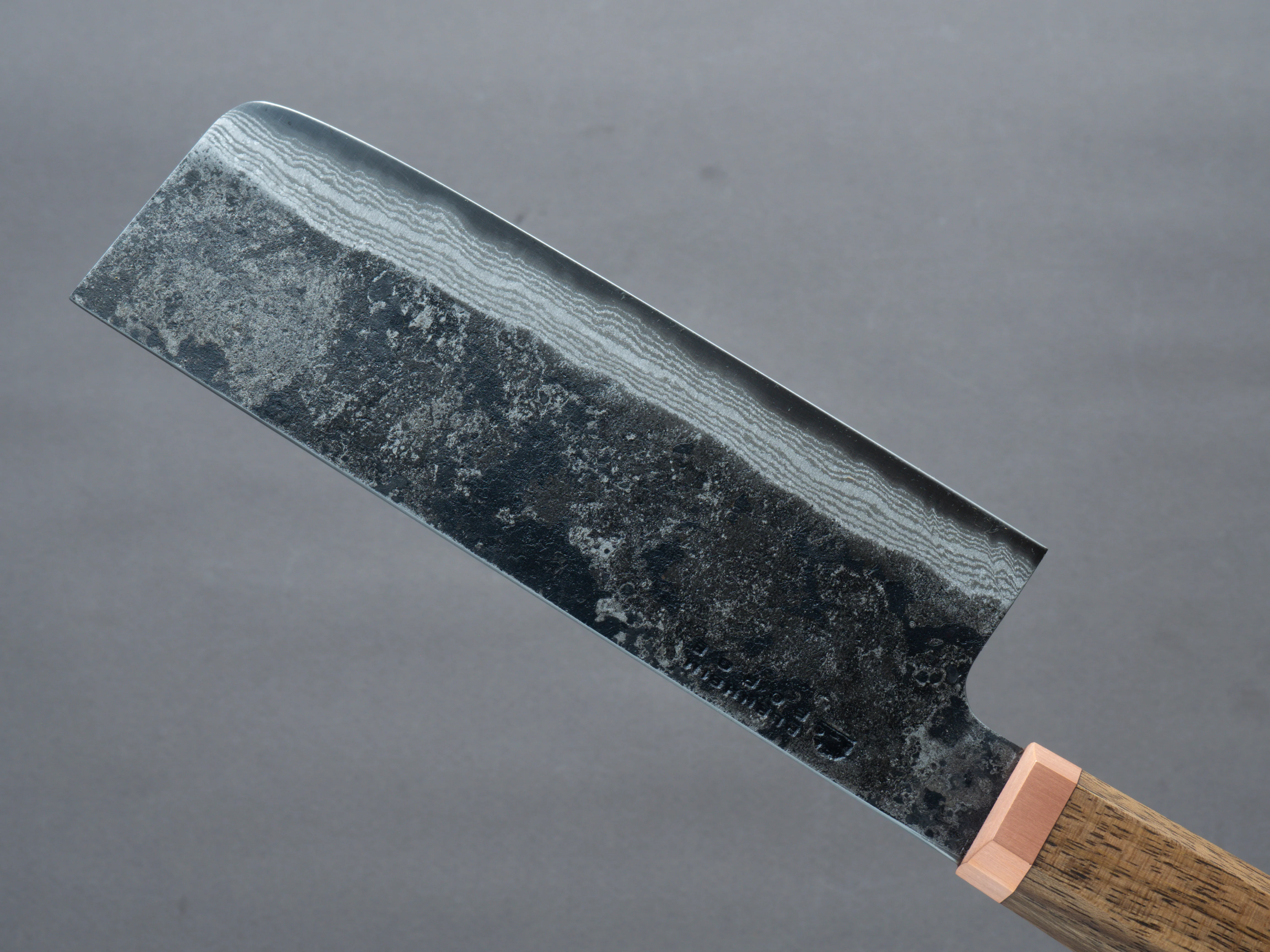 Blenheim Forge - Classic Range - Blue Super - 150mm Nakiri - English Walnut Handle - Image 4