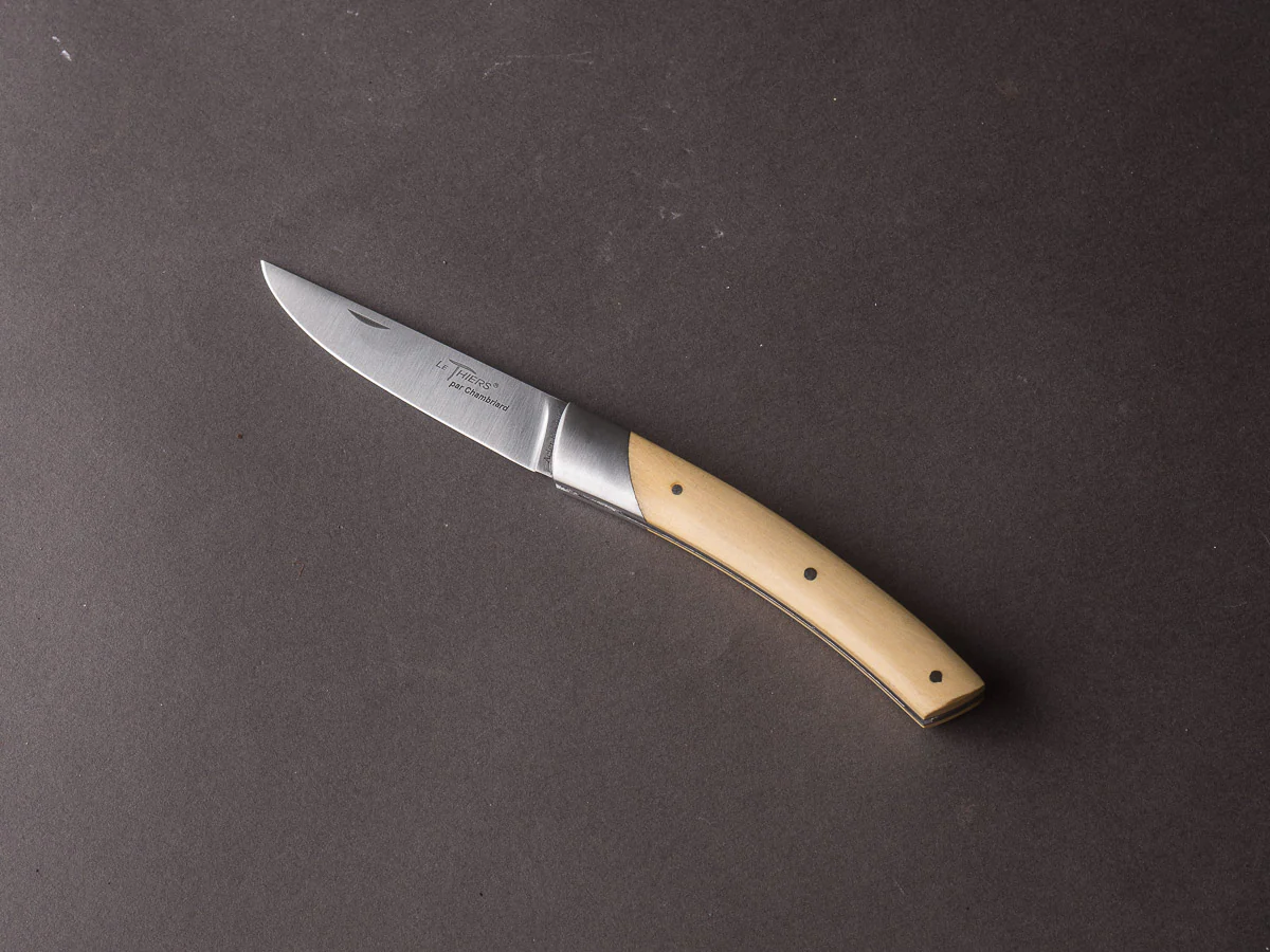 Coutellerie Chambriard - Folding Knife - Le Thiers "Compact" - Slip Joint - 70mm - Box Wood Handle