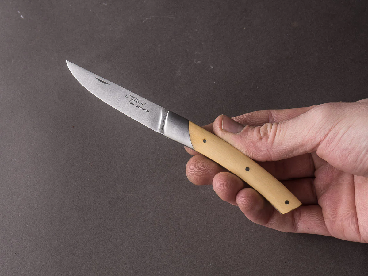 Coutellerie Chambriard - Folding Knife - Le Thiers "Compact" - Slip Joint - 70mm - Box Wood Handle - Image 6