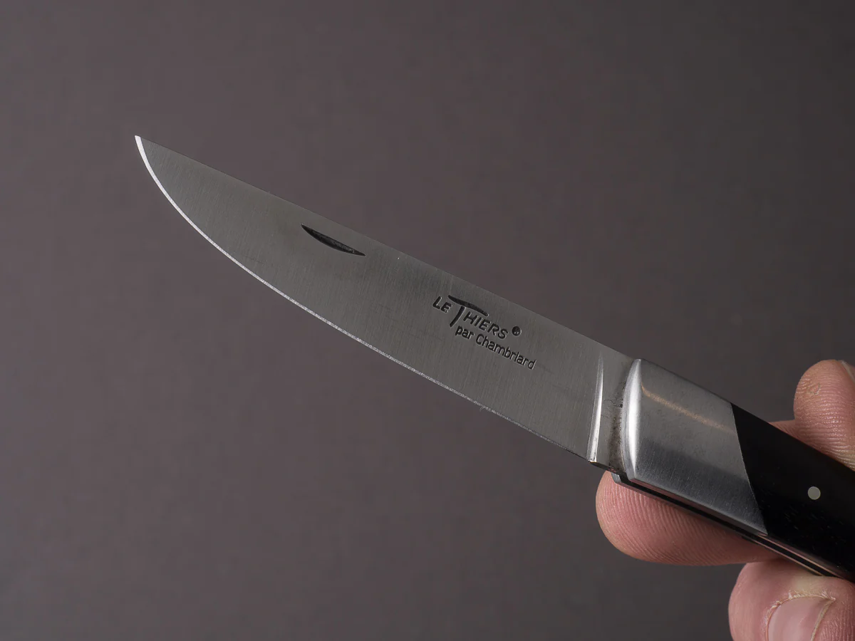 Coutellerie Chambriard - Folding Knife - Le Thiers "Compact" - Slip Joint - 70mm - Ebony Wood Handle - Image 2