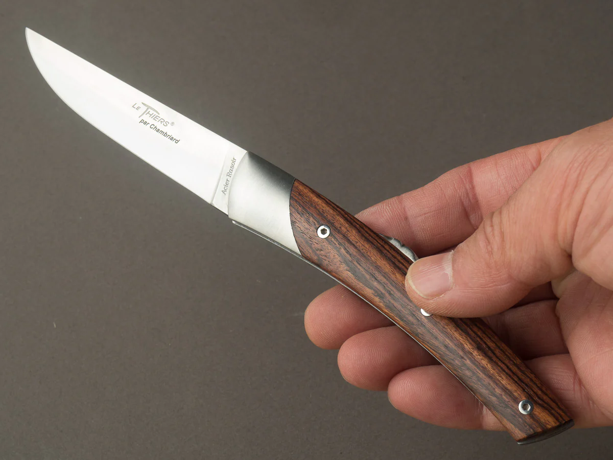 Coutellerie Chambriard - Folding Knife - Le Thiers "Mi-Jo" - Lock Back - 80mm - Rosewood Handle - Image 4