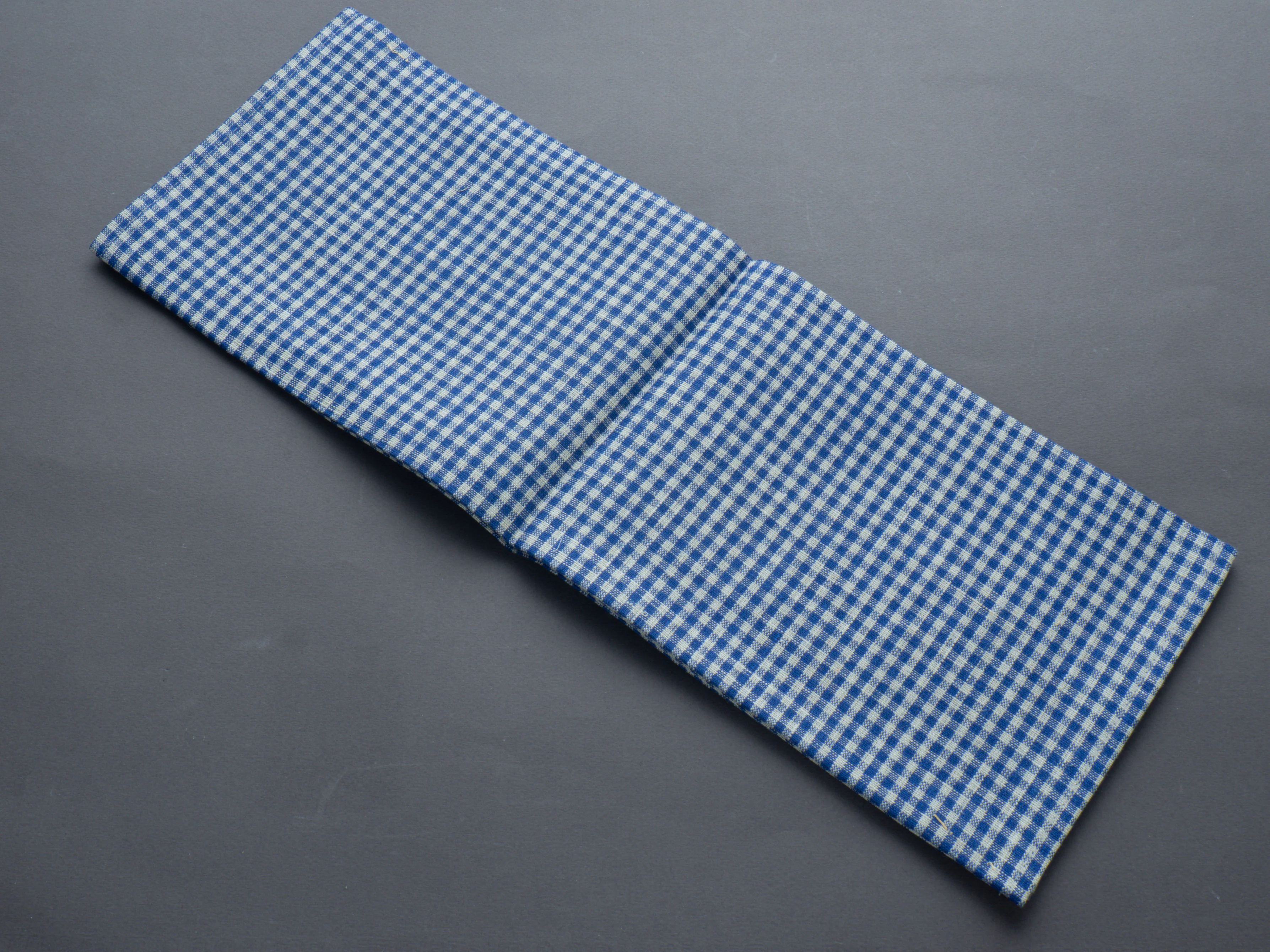 Fog Linen - Linen Kitchen Cloth - "Fred" Navy + Natural Check - Image 2