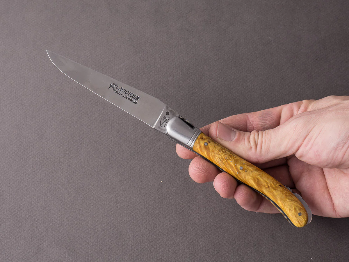 Fontenille-Pataud - Folding Knife - Laguiole Nature - Golden Maple Burl - Lock Back - 120mm - Image 3