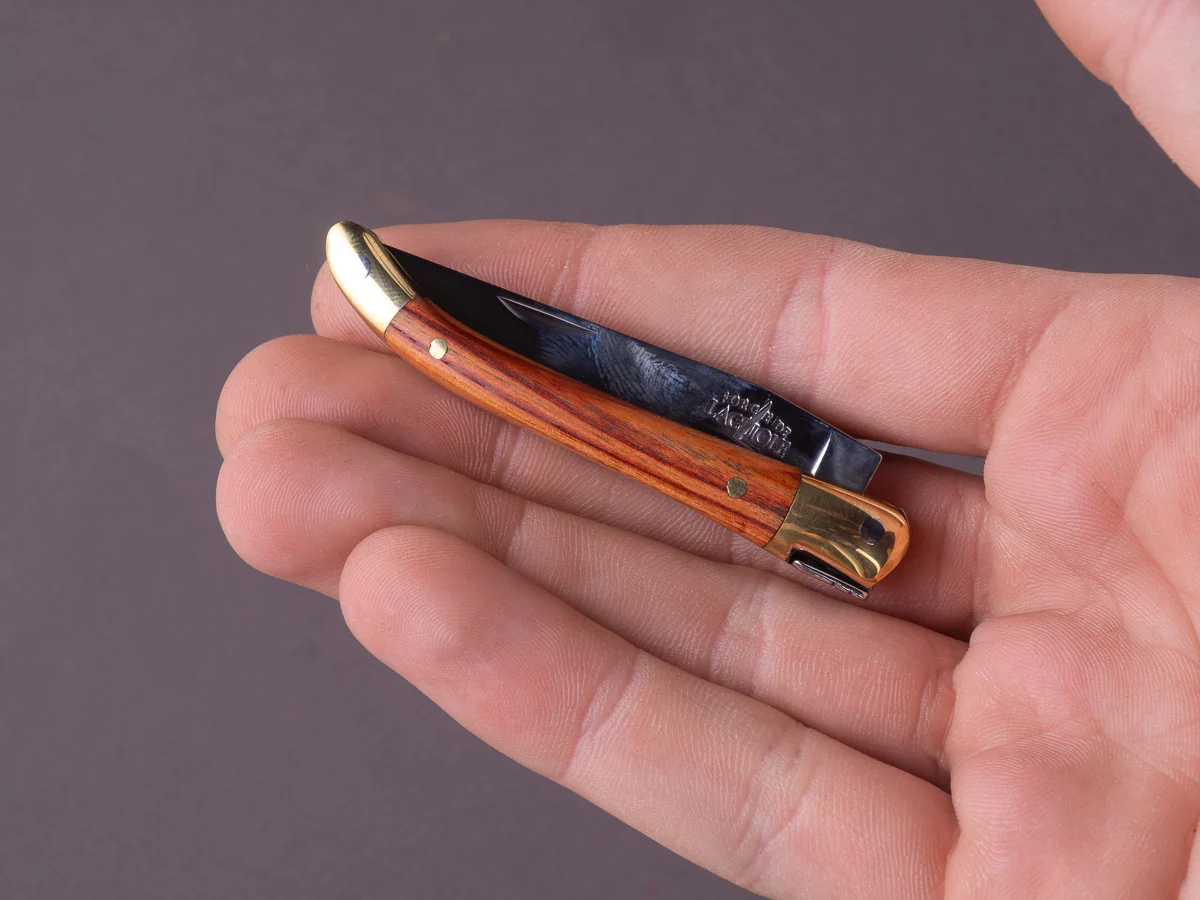 Forge de Laguiole - 70mm Folding Knife - Spring Lock - Rosewood & Brass Handle - Image 6
