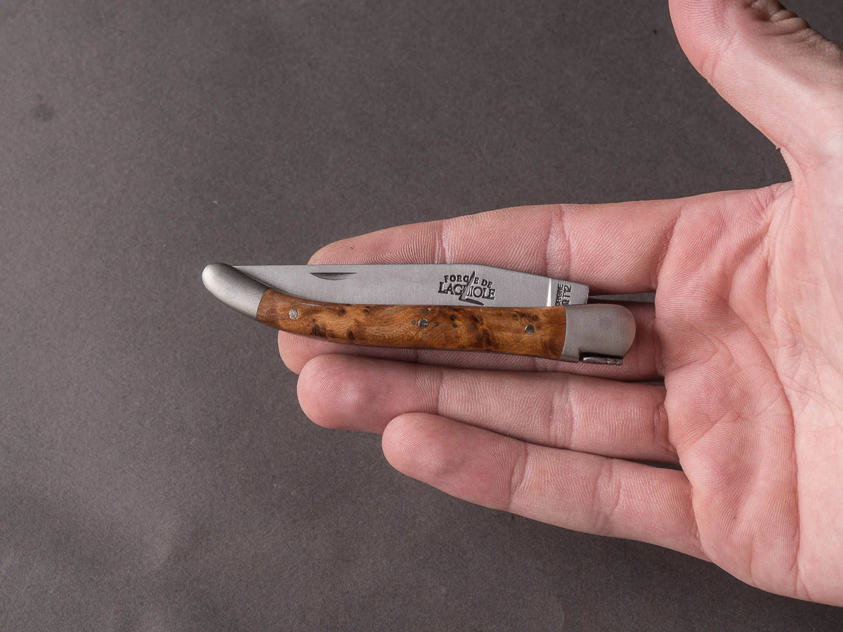 Forge De Laguiole - 90mm Folding Knife - Spring System - Thuya Handle and Satin Finish - Image 9
