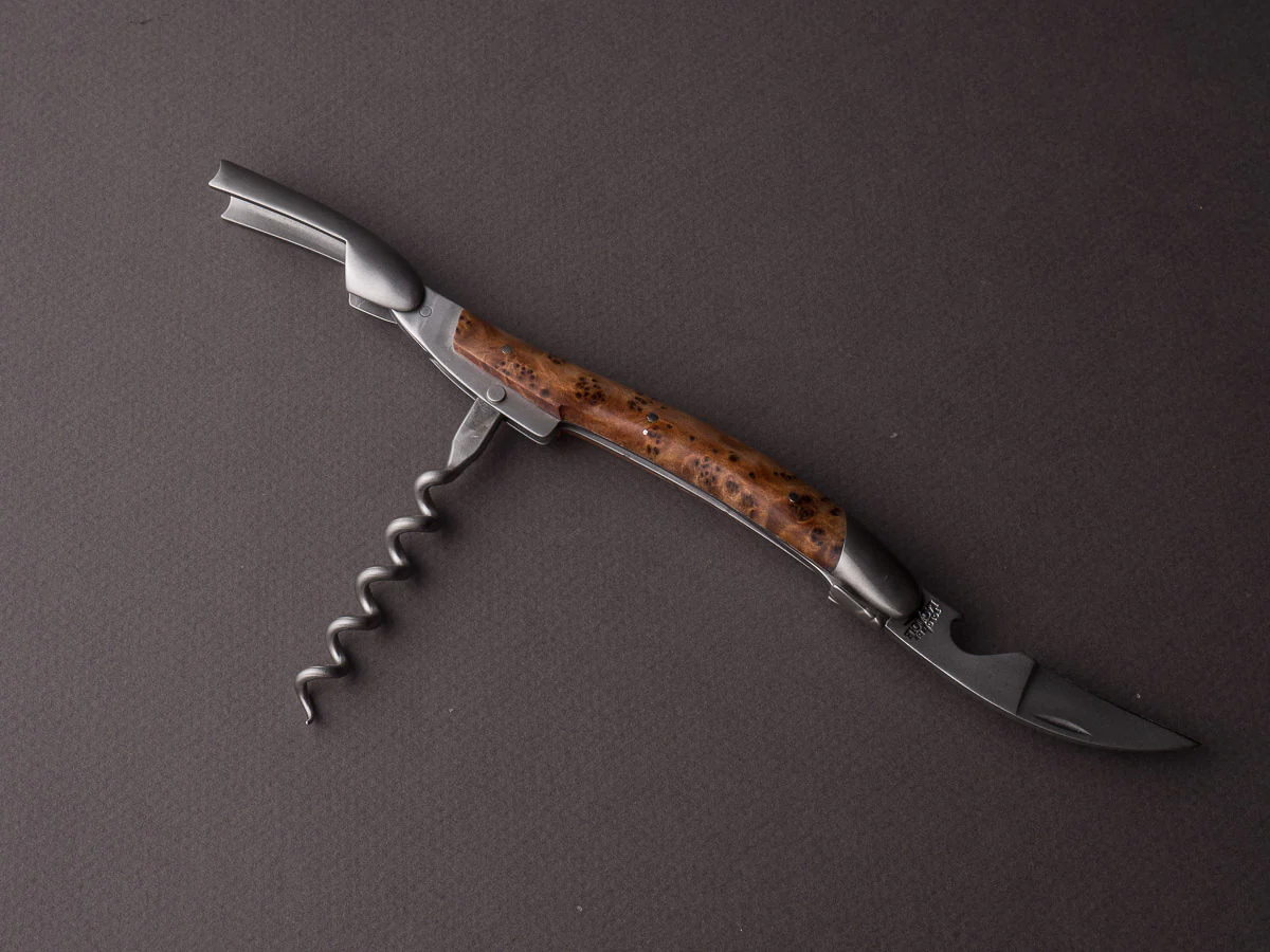 Forge de Laguiole - Sommelier / Wine Key - Pinot Noir Series - Satin Stainless - Thuya Handle - Image 3