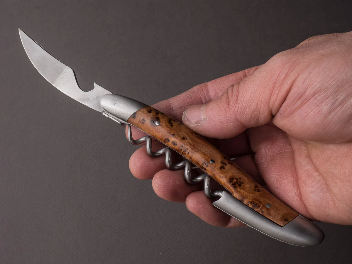 Forge de Laguiole - Sommelier / Wine Key - Pinot Noir Series - Satin Stainless - Thuya Handle - Image 5