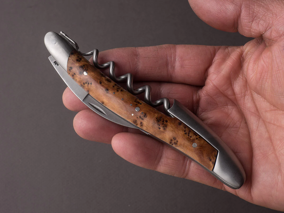 Forge de Laguiole - Sommelier / Wine Key - Pinot Noir Series - Satin Stainless - Thuya Handle - Image 6