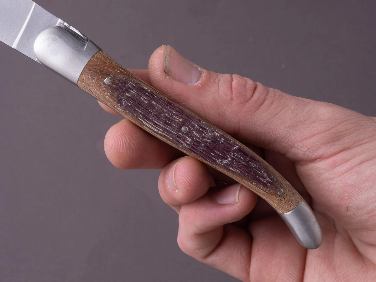 Forge de Laguiole - Steak/Table Knives - Satin Bolsters - Stained Wine Barrel & Stainless Steel - Image 4
