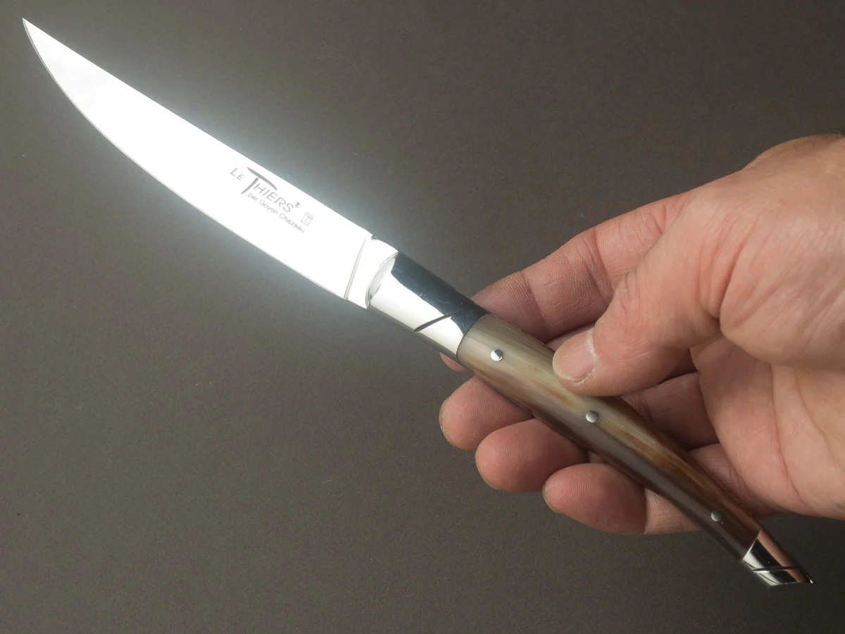 Goyon Chazeau - Le Thiers - Steak/Table Knives - Aubrac Horn Handles - Set of 6 - Image 4