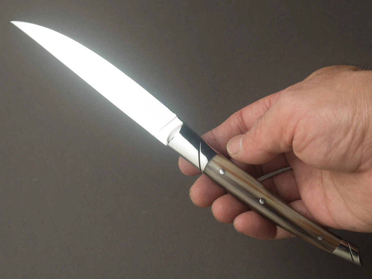 Goyon Chazeau - Le Thiers - Steak/Table Knives - Aubrac Horn Handles - Set of 6 - Image 5