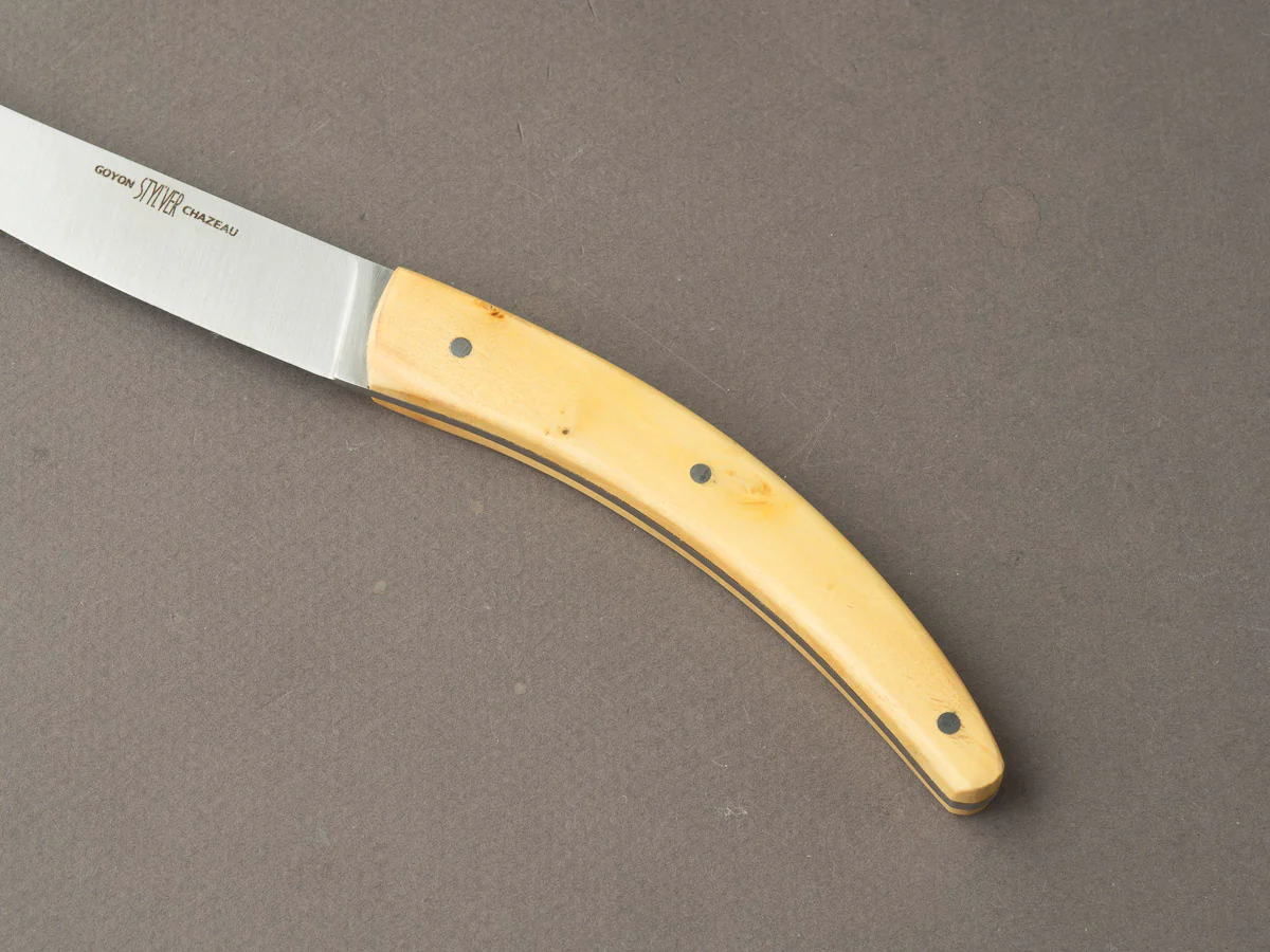 Goyon Chazeau - Styl'ver Brasserie - Steak/Table Knives - Boxwood Handles - Set of 6 - Image 5