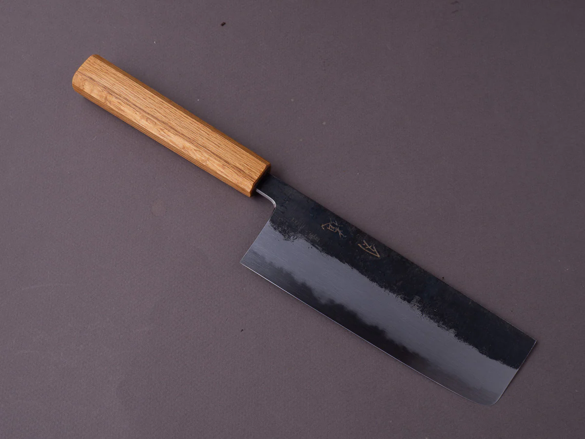 HADO - Sumi - White #2 - Kurouchi -Nakiri - 165mm - Oak Handle