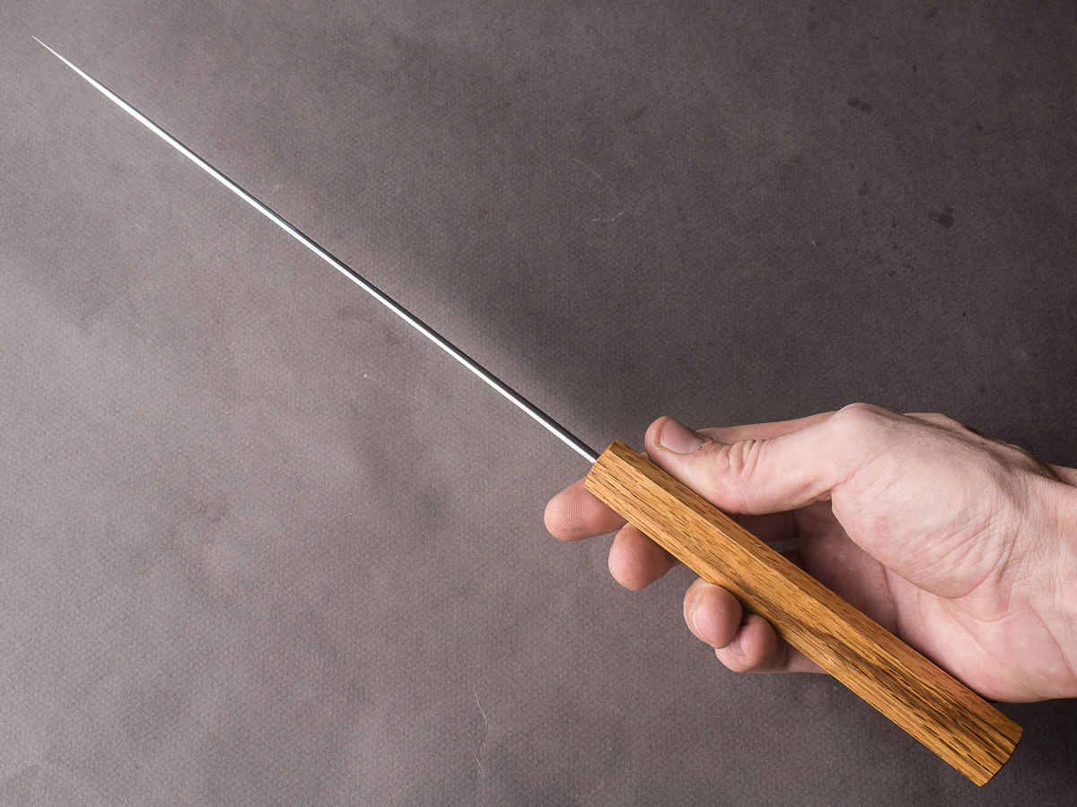 HADO - Sumi - White #2 - Kurouchi - 240mm Gyuto - Oak Handle - Image 7