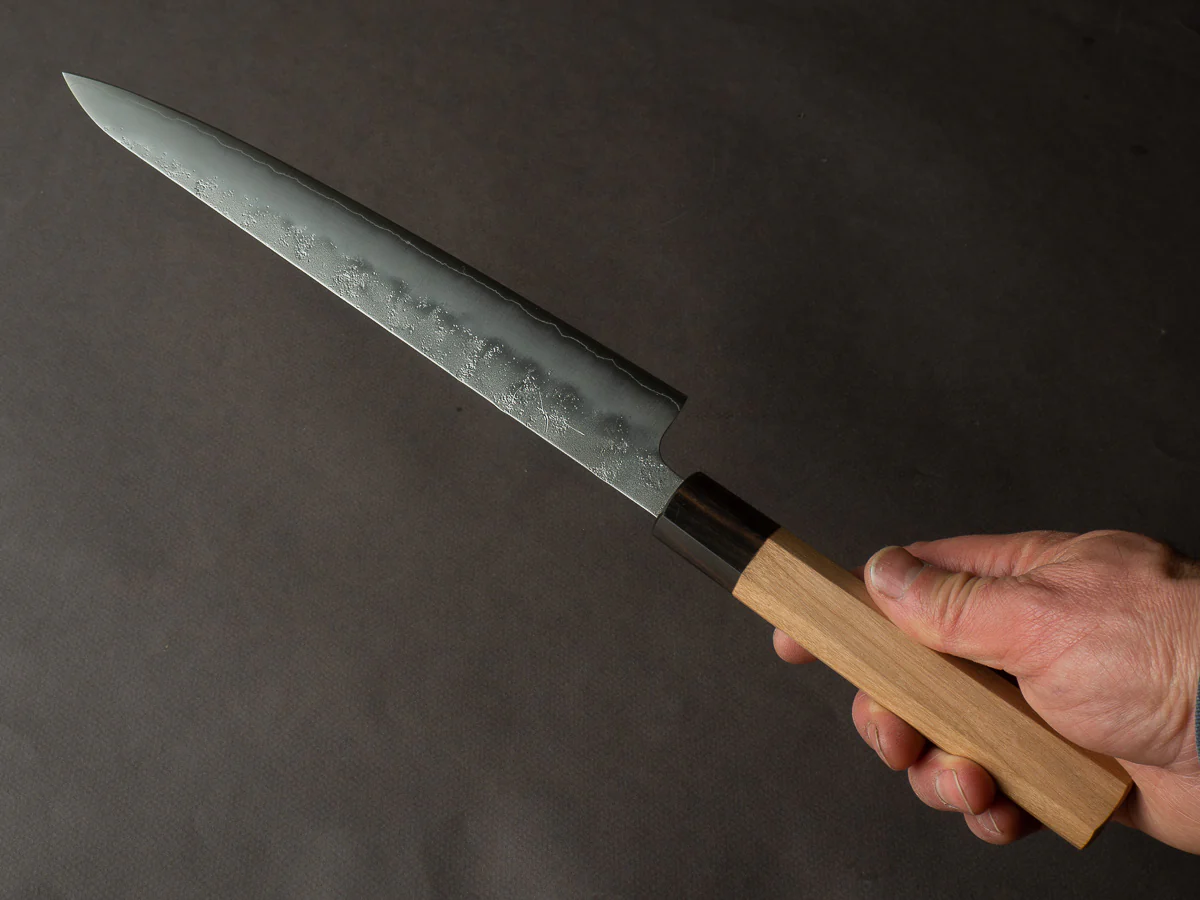 Hitohira - Futana - Ginsan - Nashiji - Sujihiki - 240mm - Cherry Handle - Image 5