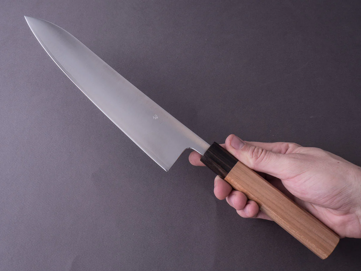 Hitohira - Futana - Ginsan - Migaki - Gyuto - 240mm - Cherry Handle - Image 8