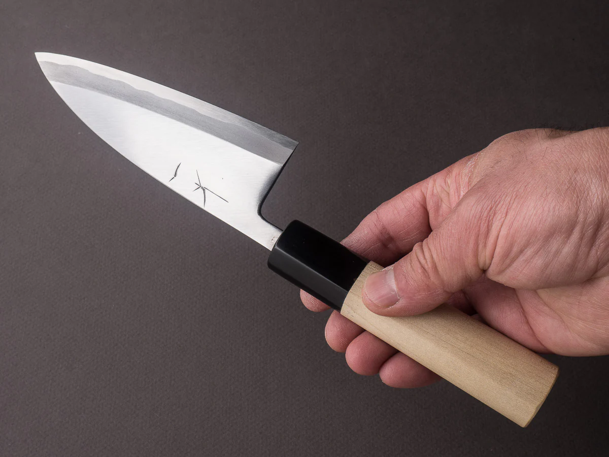 Hitohira - Gorobei - Blue #2 - 120mm Deba - Ho Wood Handle - Image 5