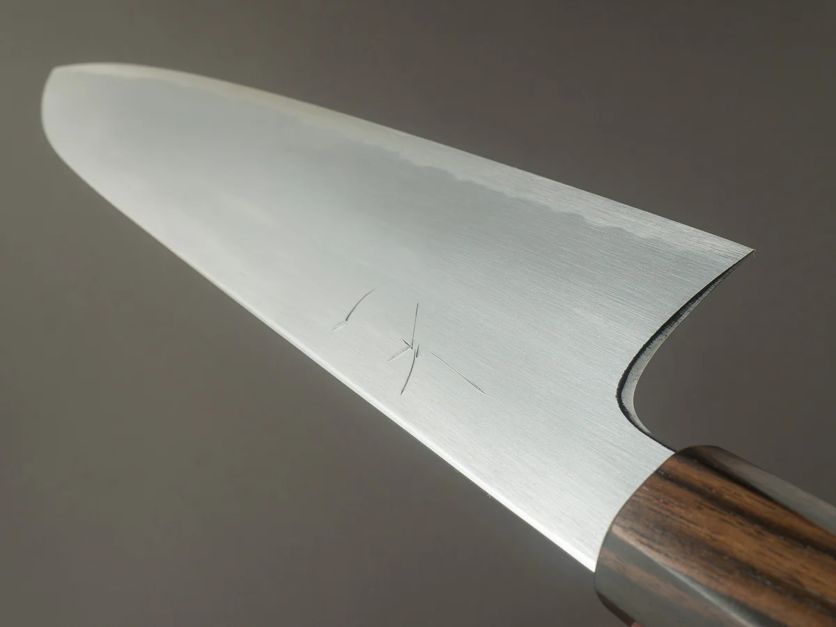 Hitohira - Gorobei x Rikichi - Blue #2 - Kasumi - 240mm Gyuto - Cherry Wood Handle - Image 10