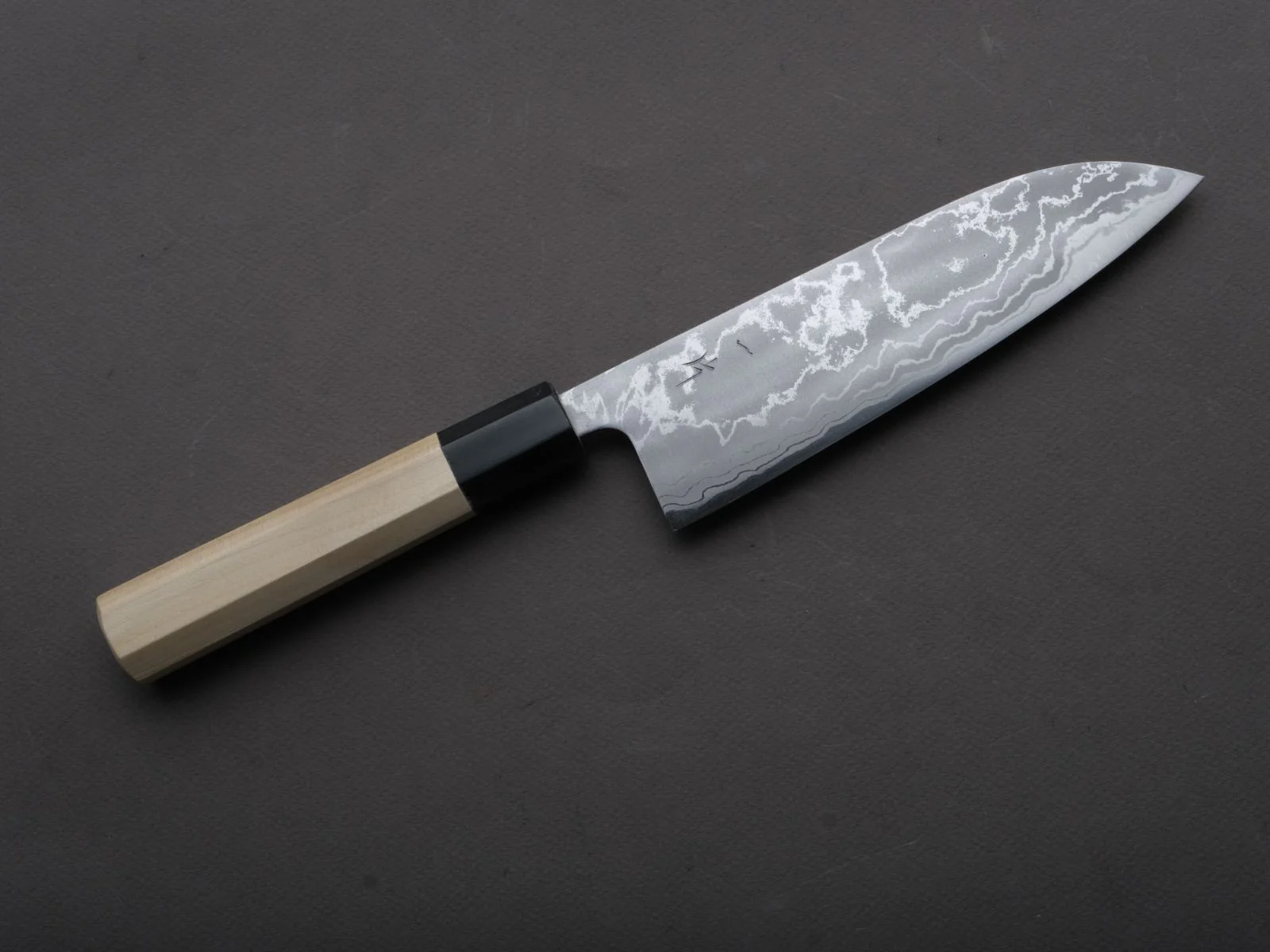 Hitohira - GR - Blue #2 Damascus - 165mm Santoku - Ho Wood Handle