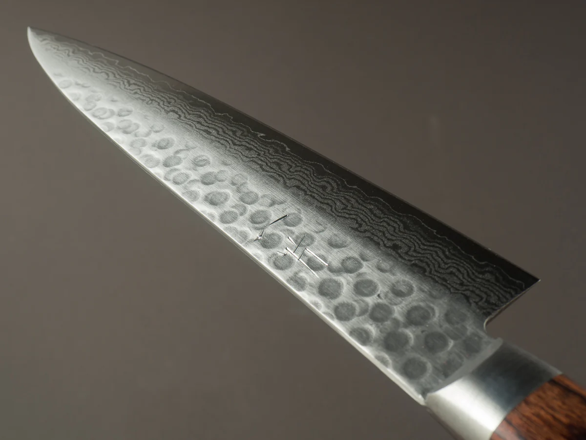 Hitohira - HG - Tsuchime Damascus - 140mm - Petty - Western Handle - Image 11