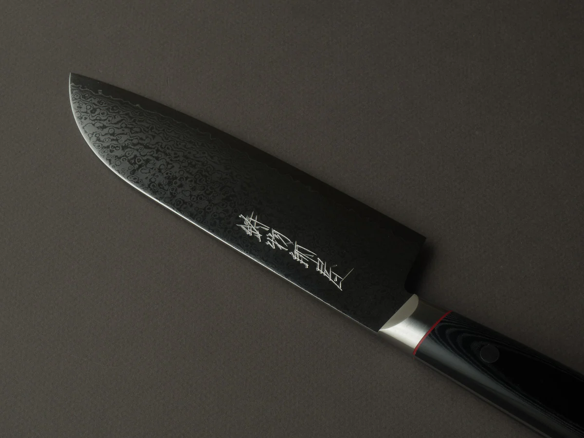 Hitohira - Imojiya KT - VG10 - Damascus - 165mm Santoku - Western Handle - Image 2