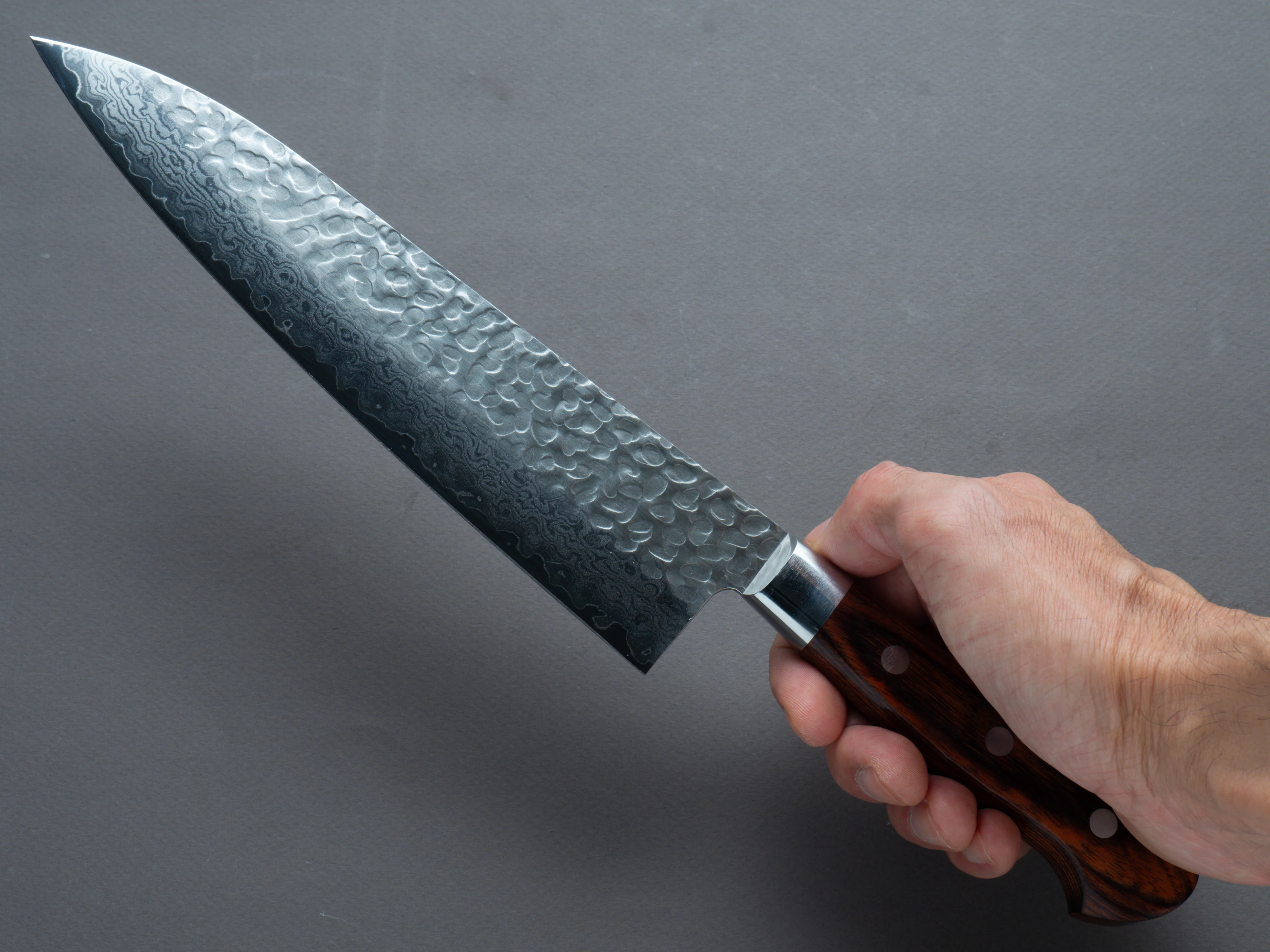 Hitohira - Imojiya ST - VG10 - Tsuchime Damascus - Gyuto - 210mm - Western Handle - Image 6