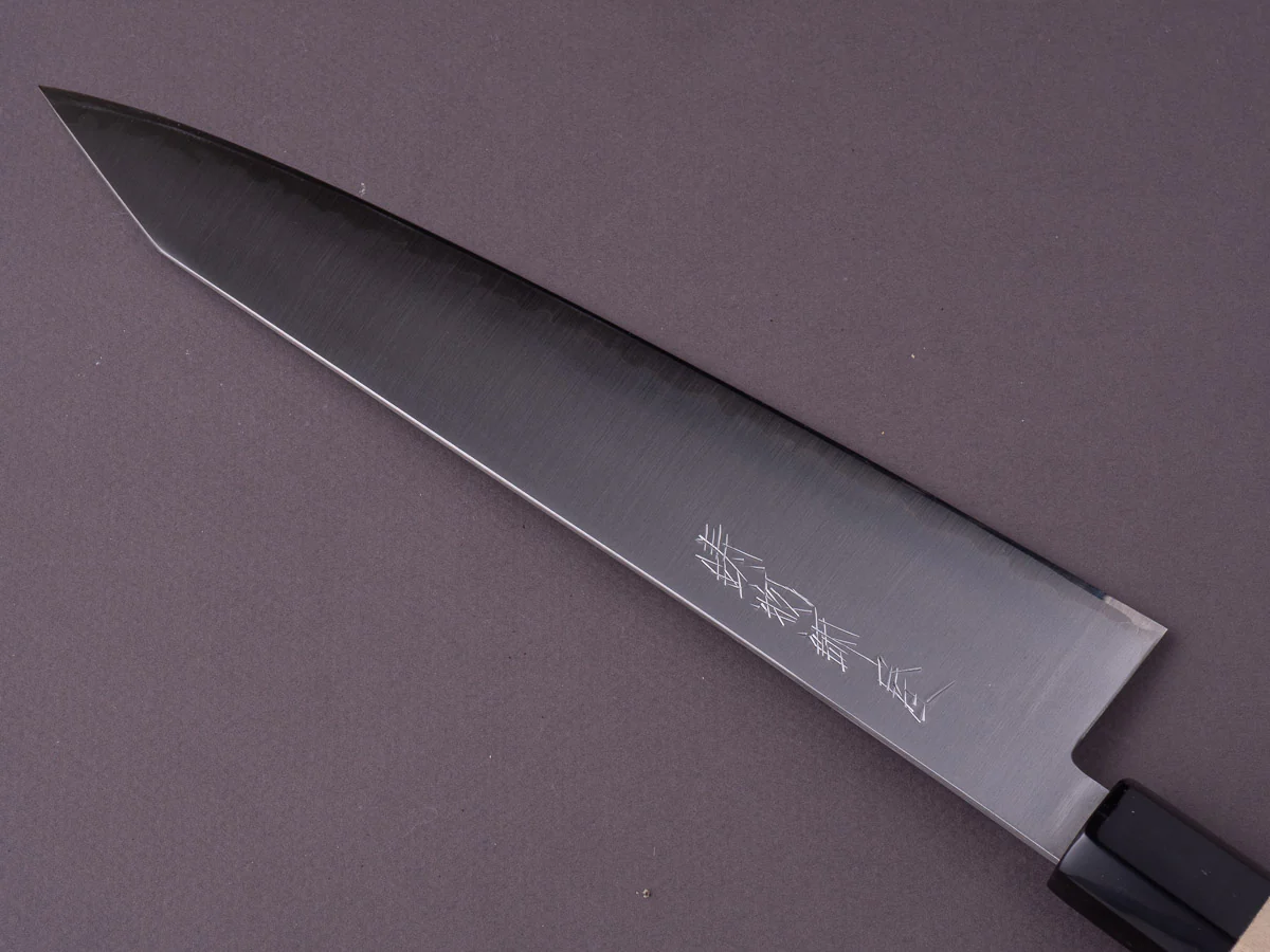 Hitohira - Imojiya TH - Super Blue Stainless Clad - 240mm Kiritsuke Gyuto - Ho Wood Handle - Image 4