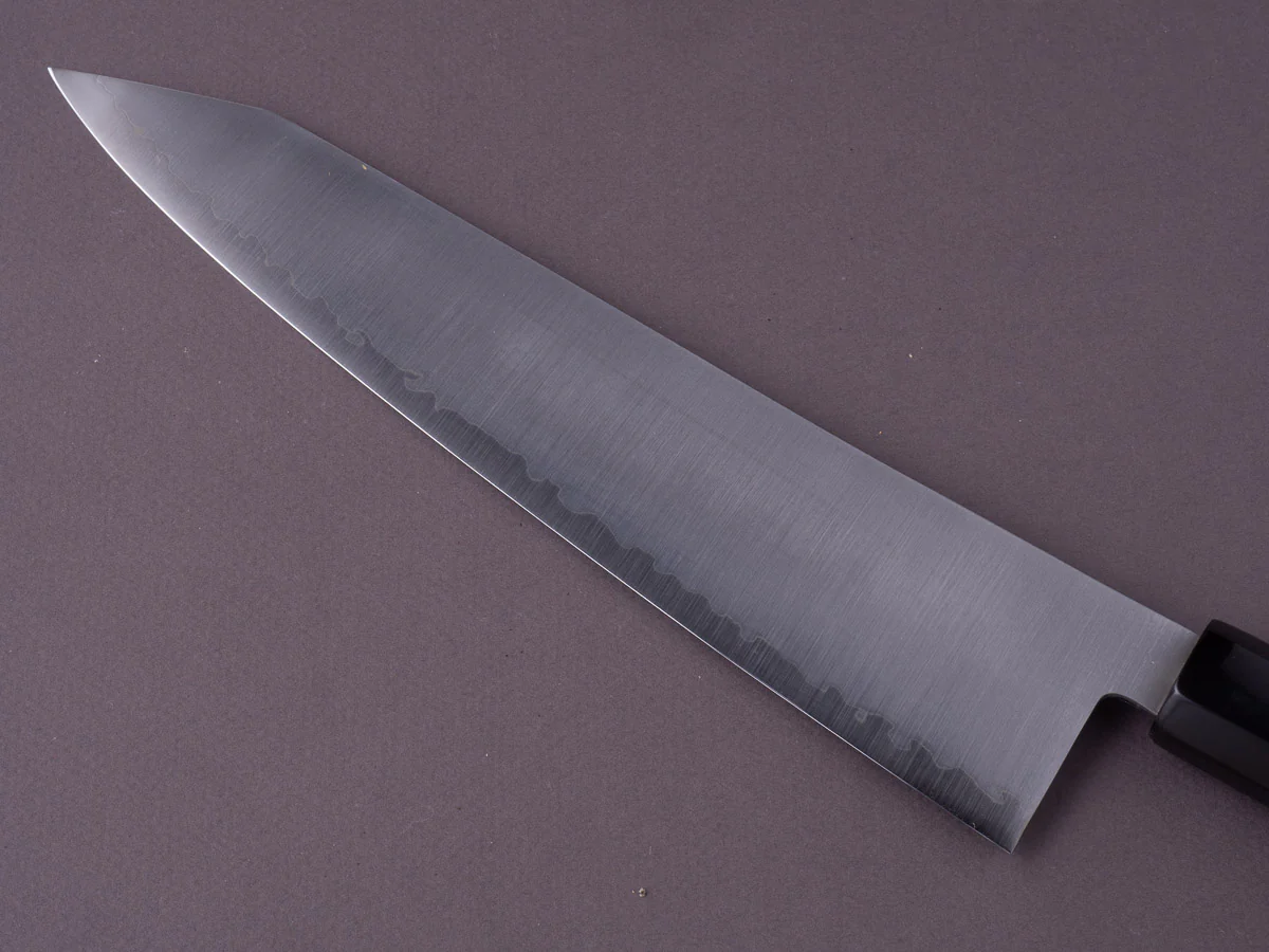Hitohira - Imojiya TH - Super Blue Stainless Clad - 240mm Kiritsuke Gyuto - Ho Wood Handle - Image 5