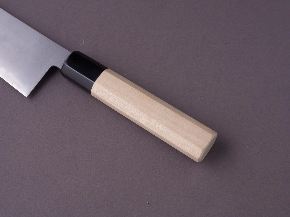 Hitohira - Imojiya TH - Super Blue Stainless Clad - 240mm Kiritsuke Gyuto - Ho Wood Handle - Image 6