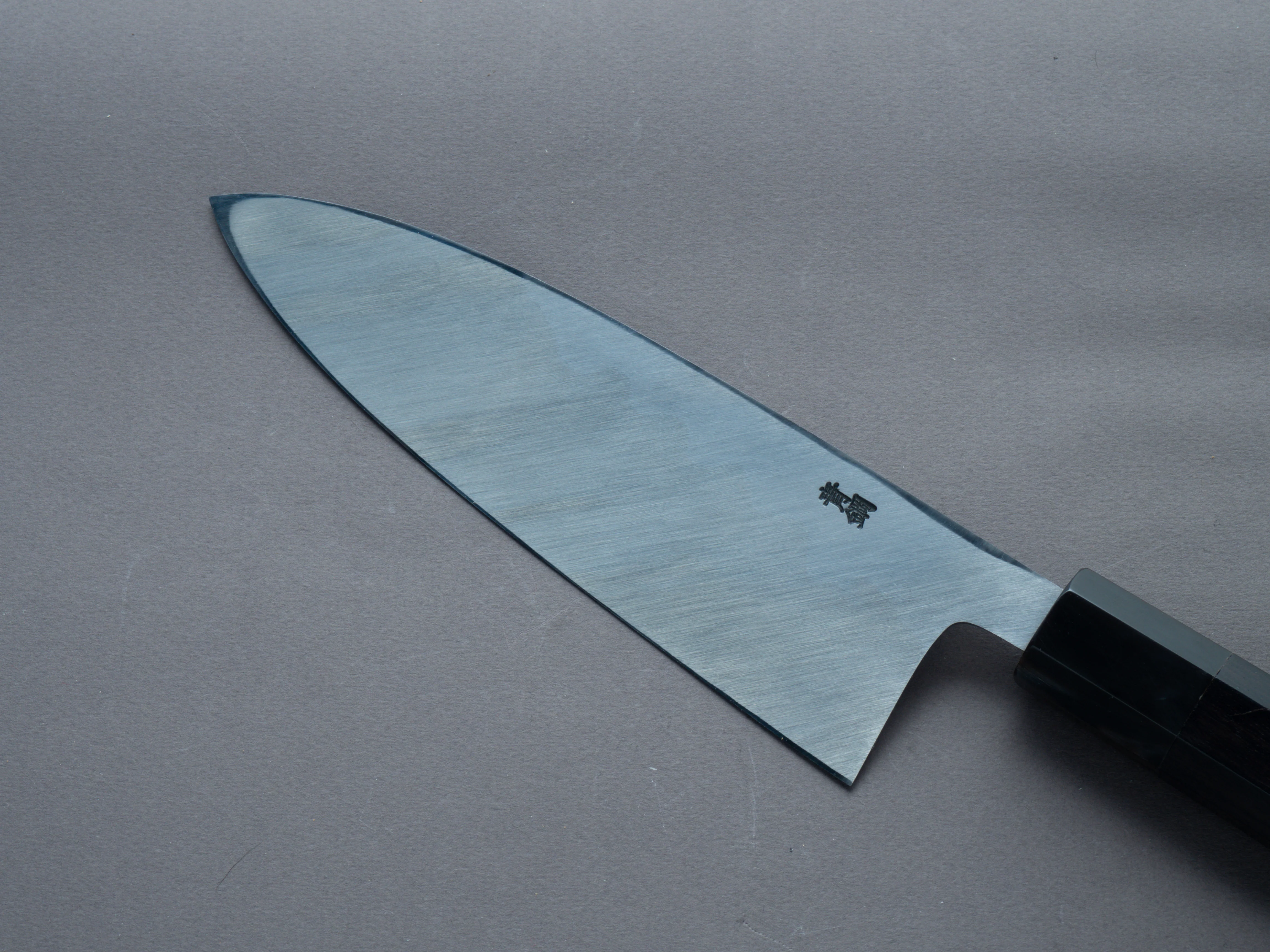 Hitohira - Kikuchiyo x Manzo - Blue #2 - Deba - 180mm - Ebony Handle - Image 5