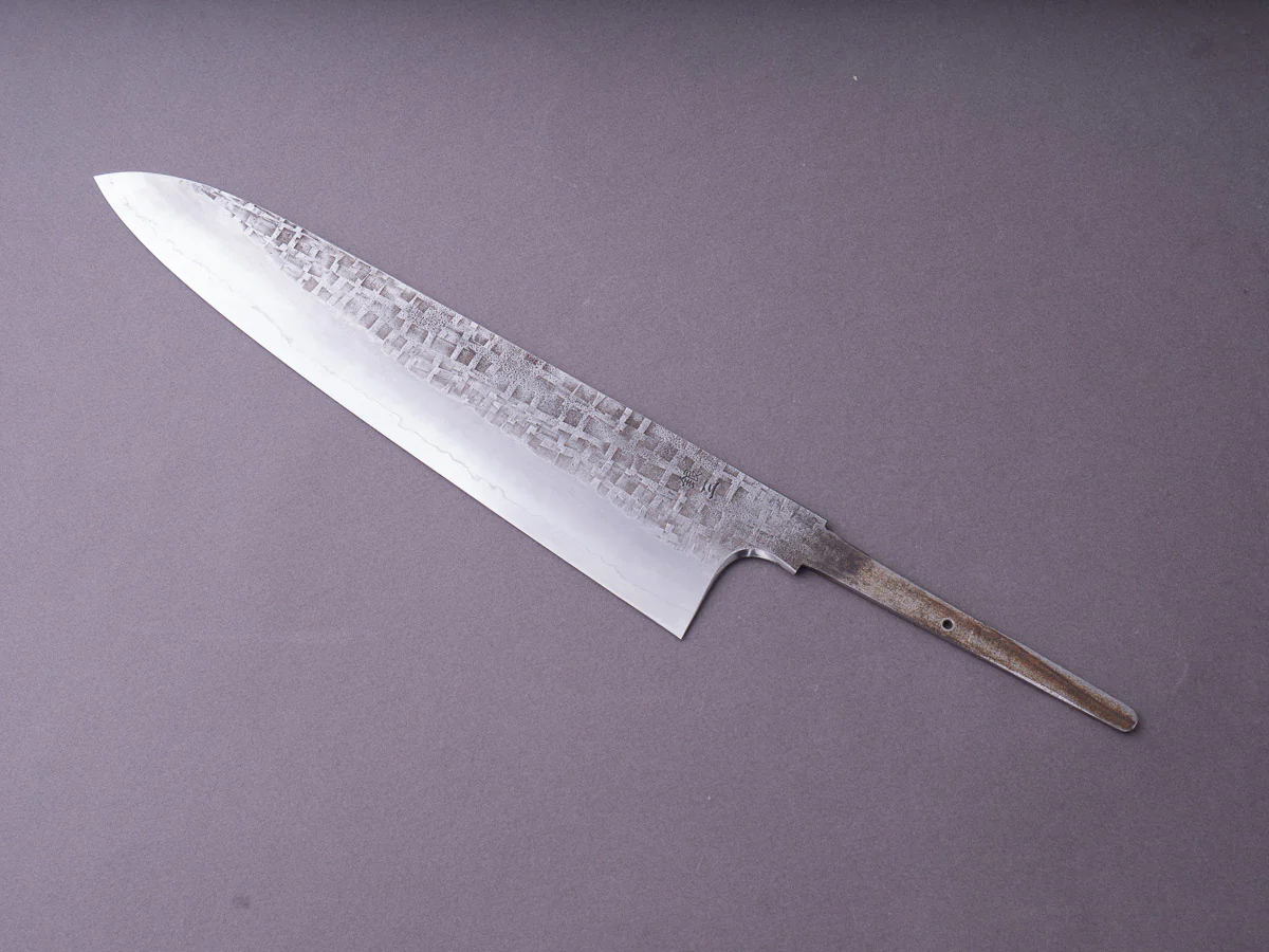 Hitohira - Kikuchiyo x Kyuzo - Ginsan - Amime - 240mm Gyuto - No Handle - Image 3