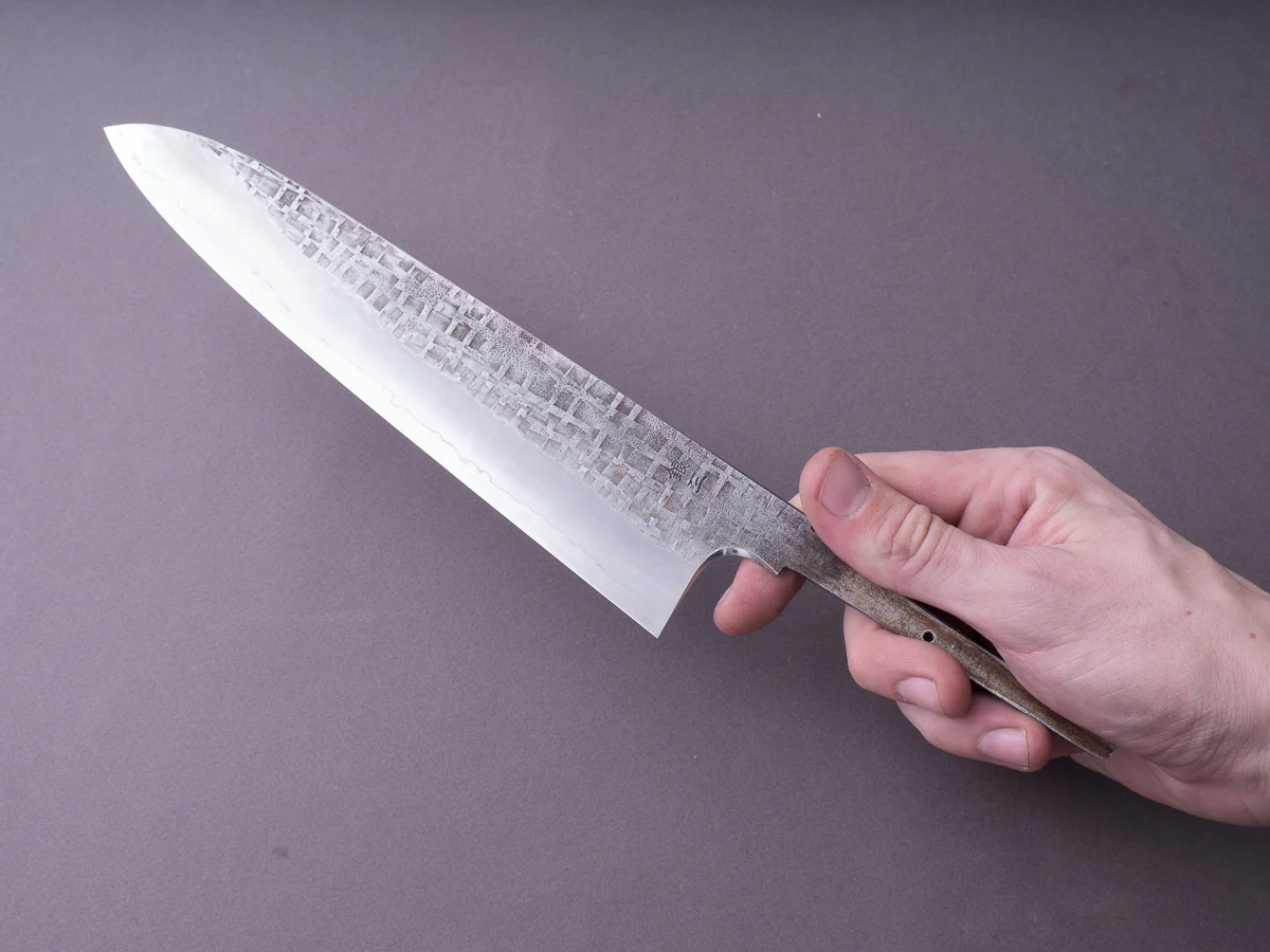 Hitohira - Kikuchiyo x Kyuzo - Ginsan - Amime - 240mm Gyuto - No Handle - Image 7