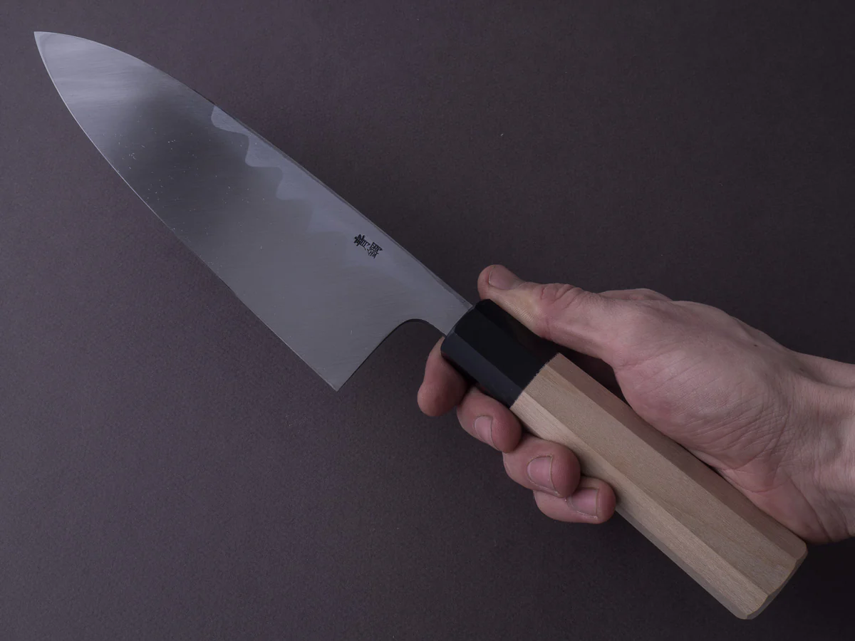 Hitohira - Kikuchiyo x Manzo - Blue #2 - 195mm Deba - Ho Wood Handle - Saya - Image 8