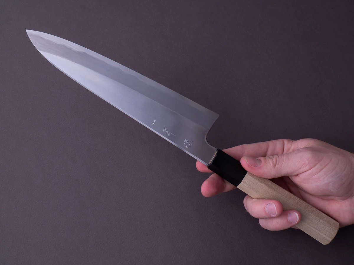 Hitohira - Kikuchiyo x Ren - White #2 - 210mm Gyuto - Ho Wood Handle - Image 7