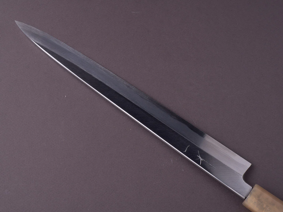 Hitohira - Tanaka x Manzo - White #2 - 300mm Yanagiba - Ebony Handle - Image 4