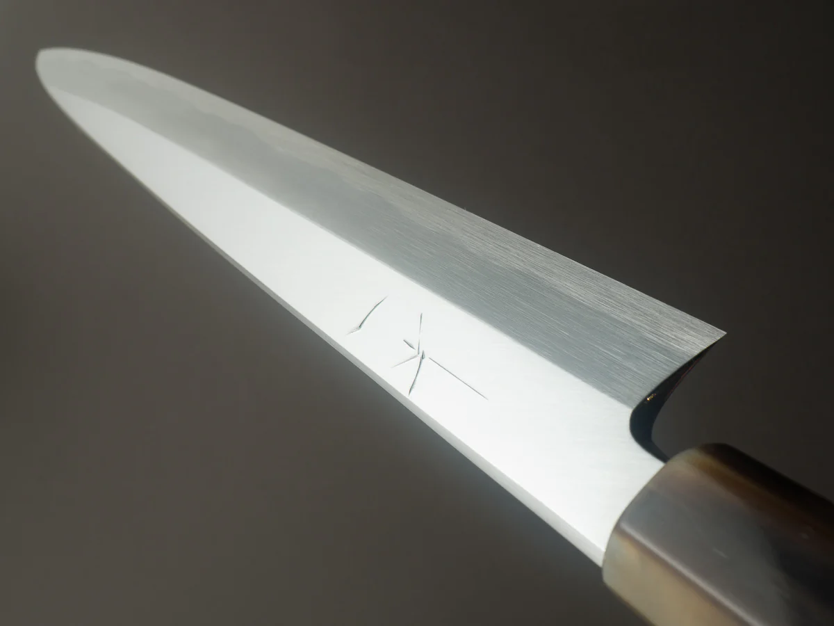 Hitohira - Tanaka x Mosuke - Blue #1 - 270mm Yanagiba - Ebony Handle - Image 10