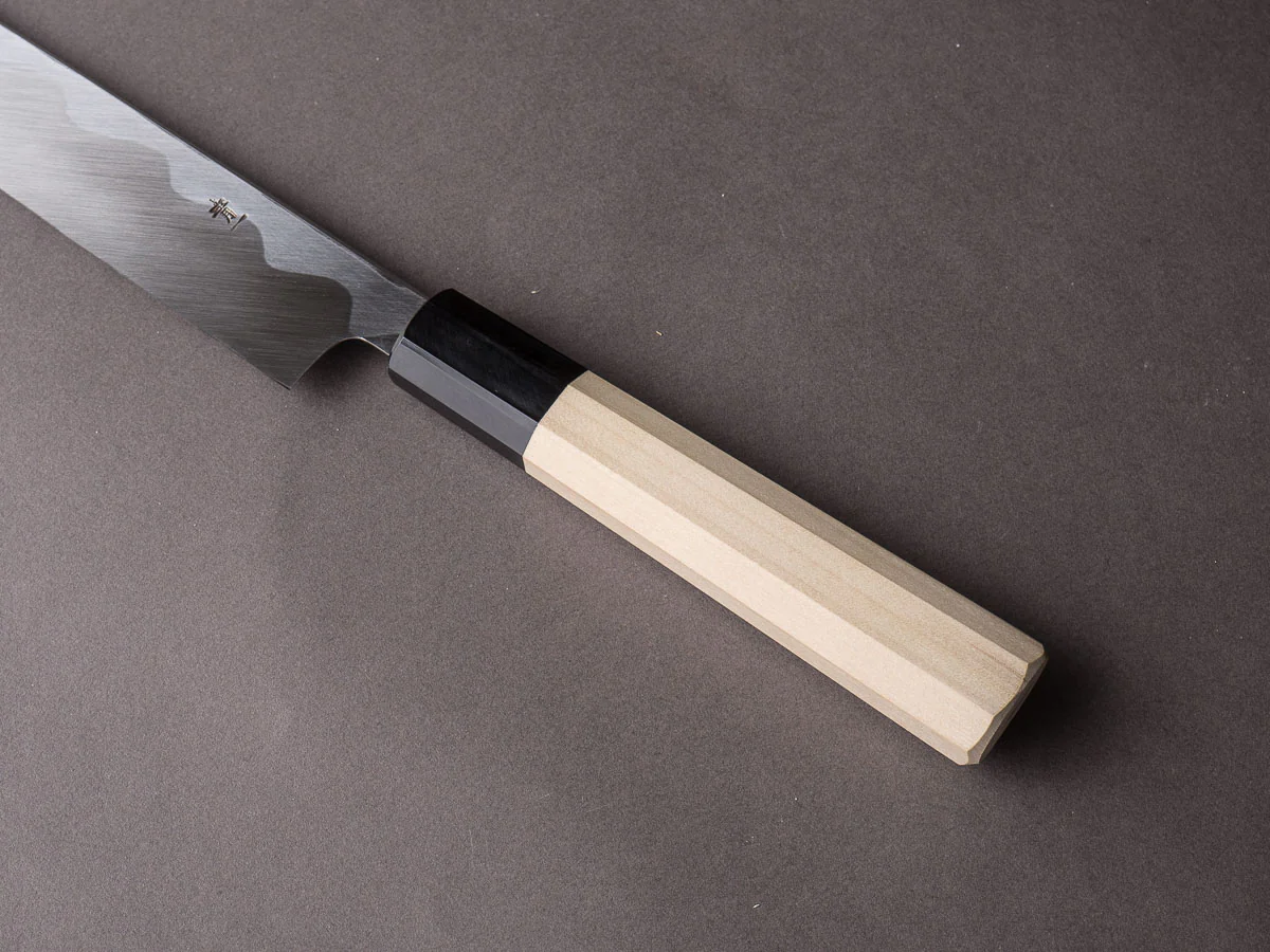 Hitohira - Tanaka x Mosuke - Blue #1 - 270mm Yanagiba - Ho Wood Handle - Image 6