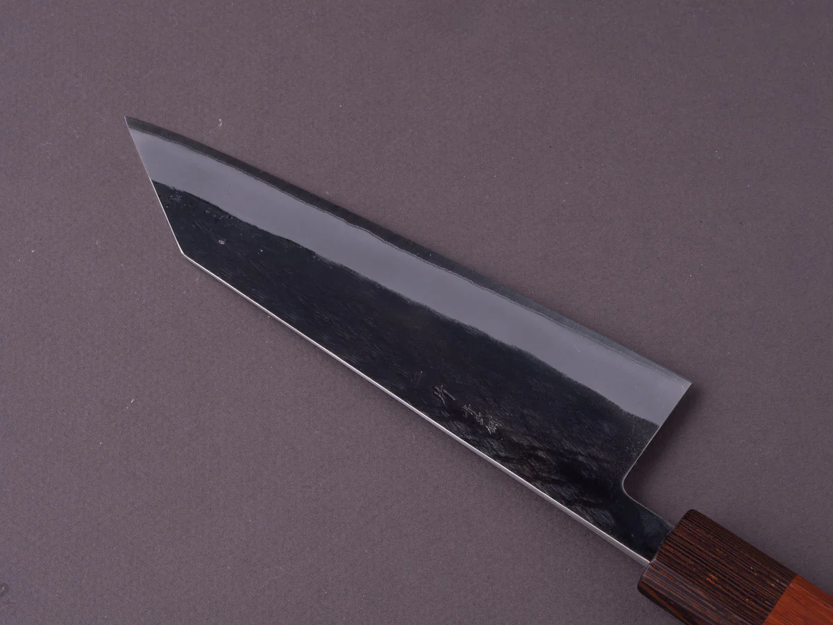 Hitohira - TD - Blue #2 - Stainless Clad - Kurouchi - Bunka - 165mm - Padauk Handle - Image 4
