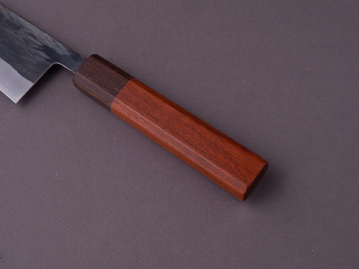 Hitohira - TD - Blue #2 - Stainless Clad - Kurouchi - Bunka - 165mm - Padauk Handle - Image 6