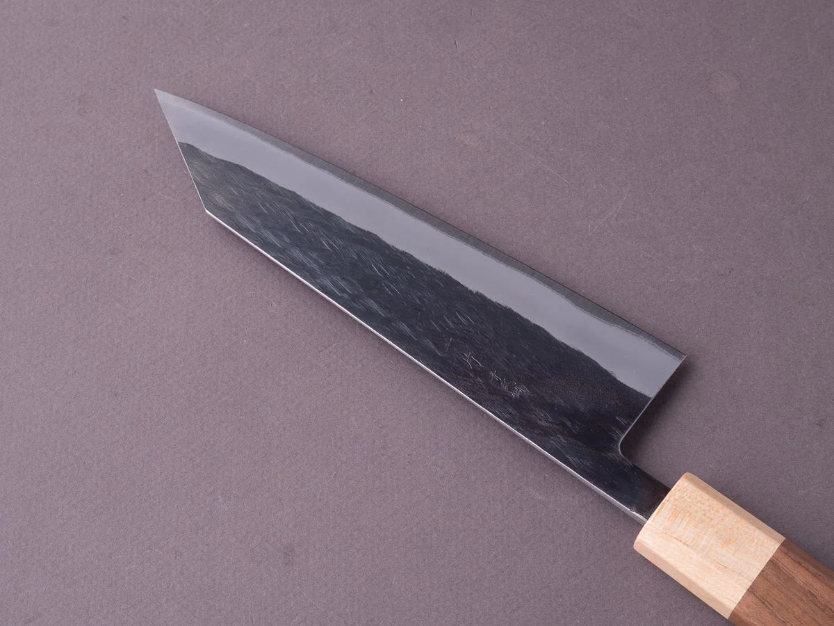 Hitohira - TD - Blue #2 - Stainless Clad - Kurouchi - Bunka - 170mm - Walnut Handle - Image 4