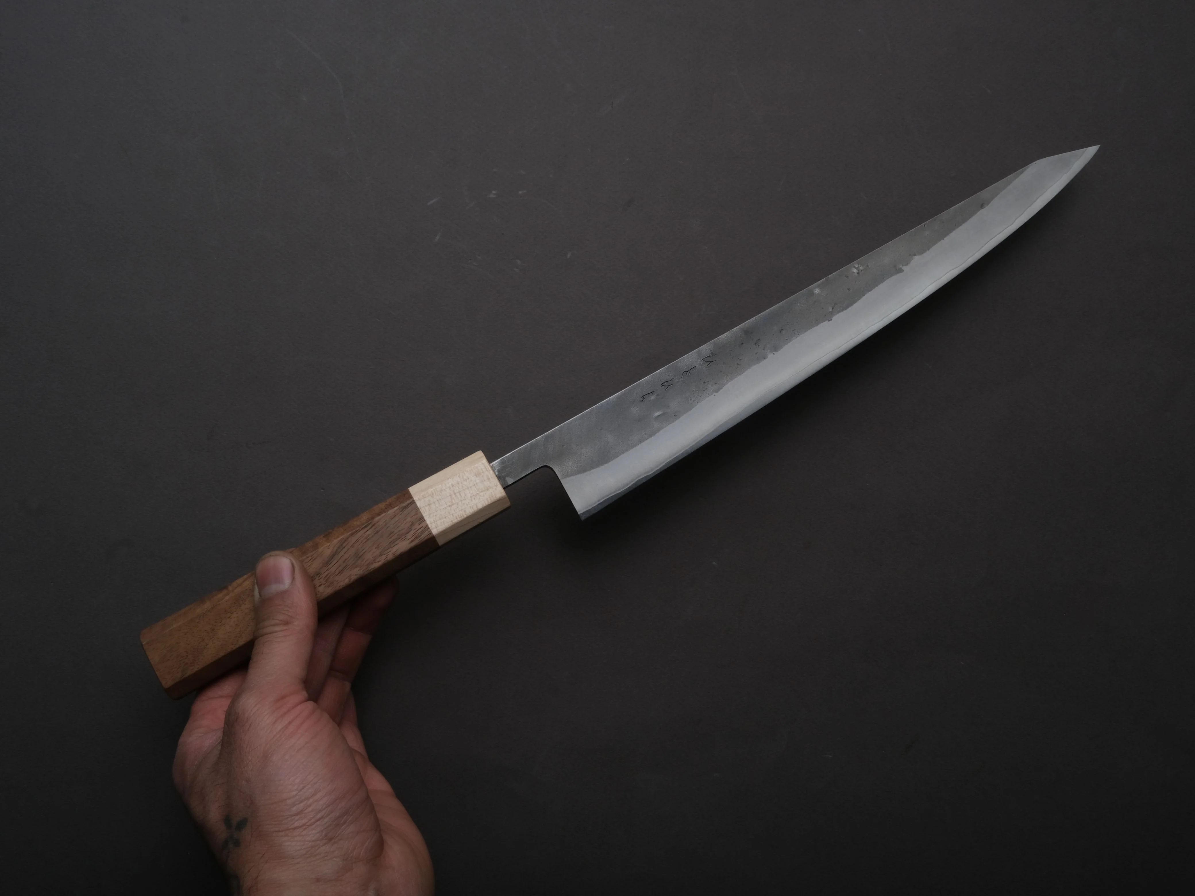 Hitohira - TD - SLD - Nashiji - Sujihiki - 270mm - Walnut Handle - Image 3
