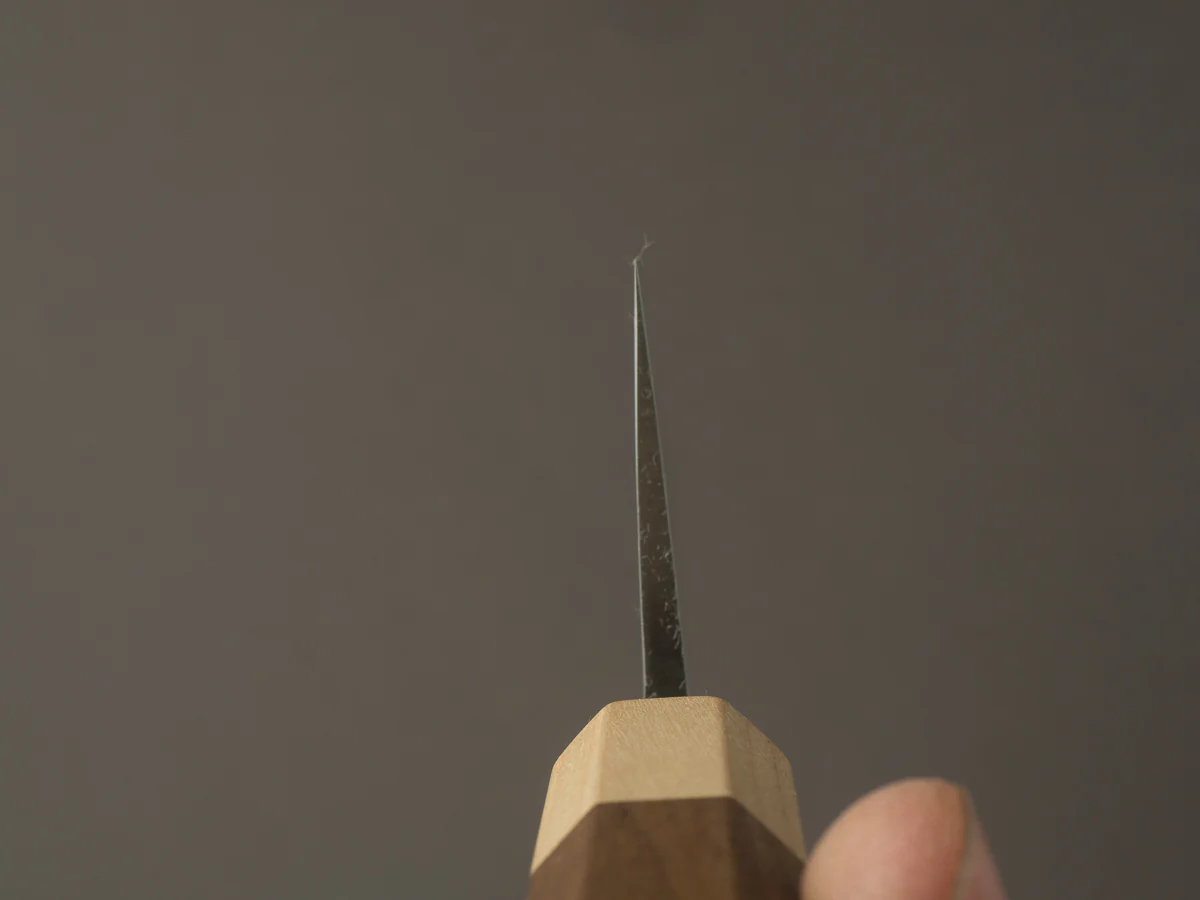 Hitohira - TD - SLD - Tsuchime - Gyuto - 210mm - Walnut Handle - Image 8