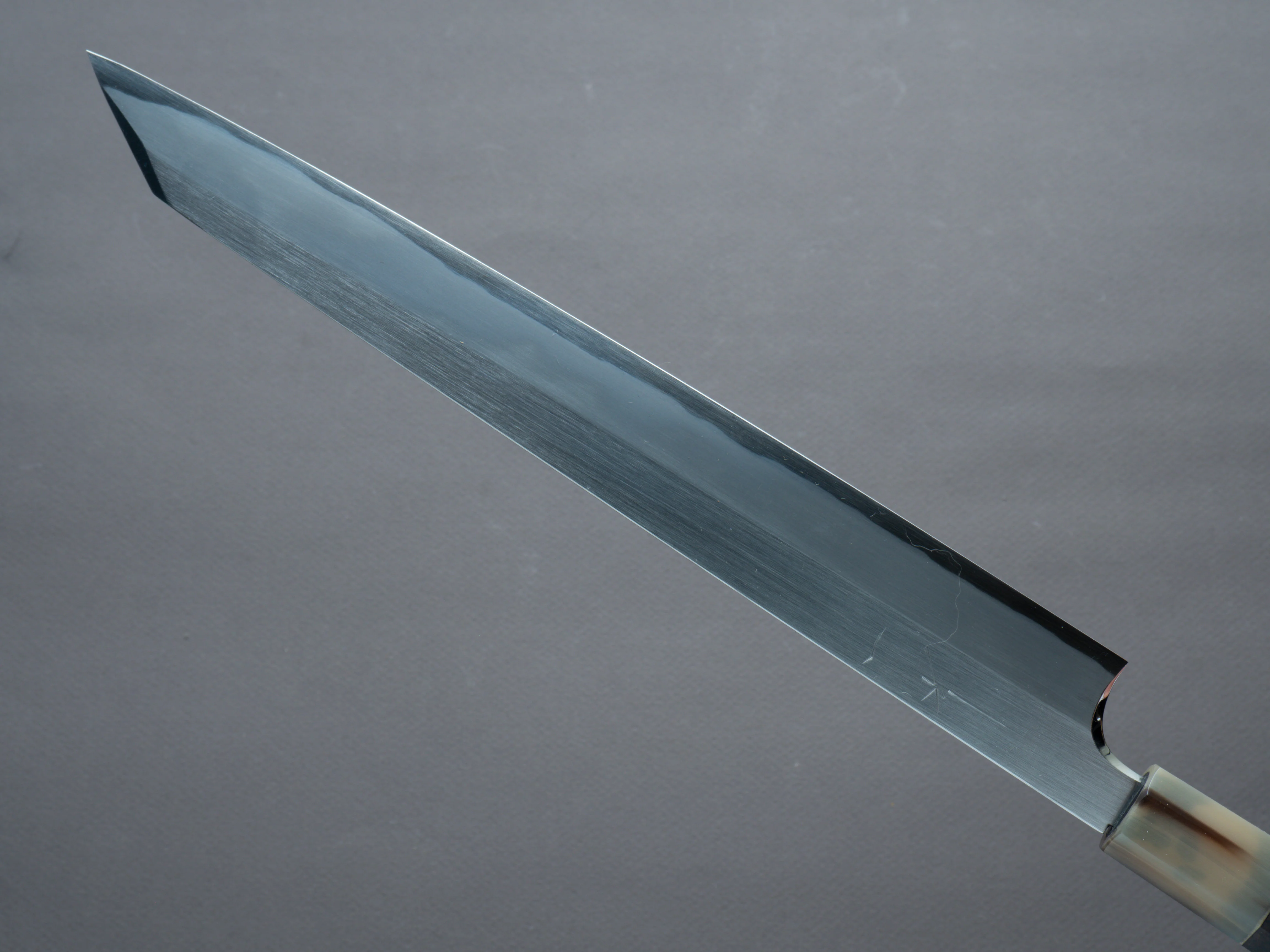 Hitohira - Togashi - White #1 - Tachi - 270mm Kiritsuke Yanagiba - Ebony Handle (Saya) - Image 5