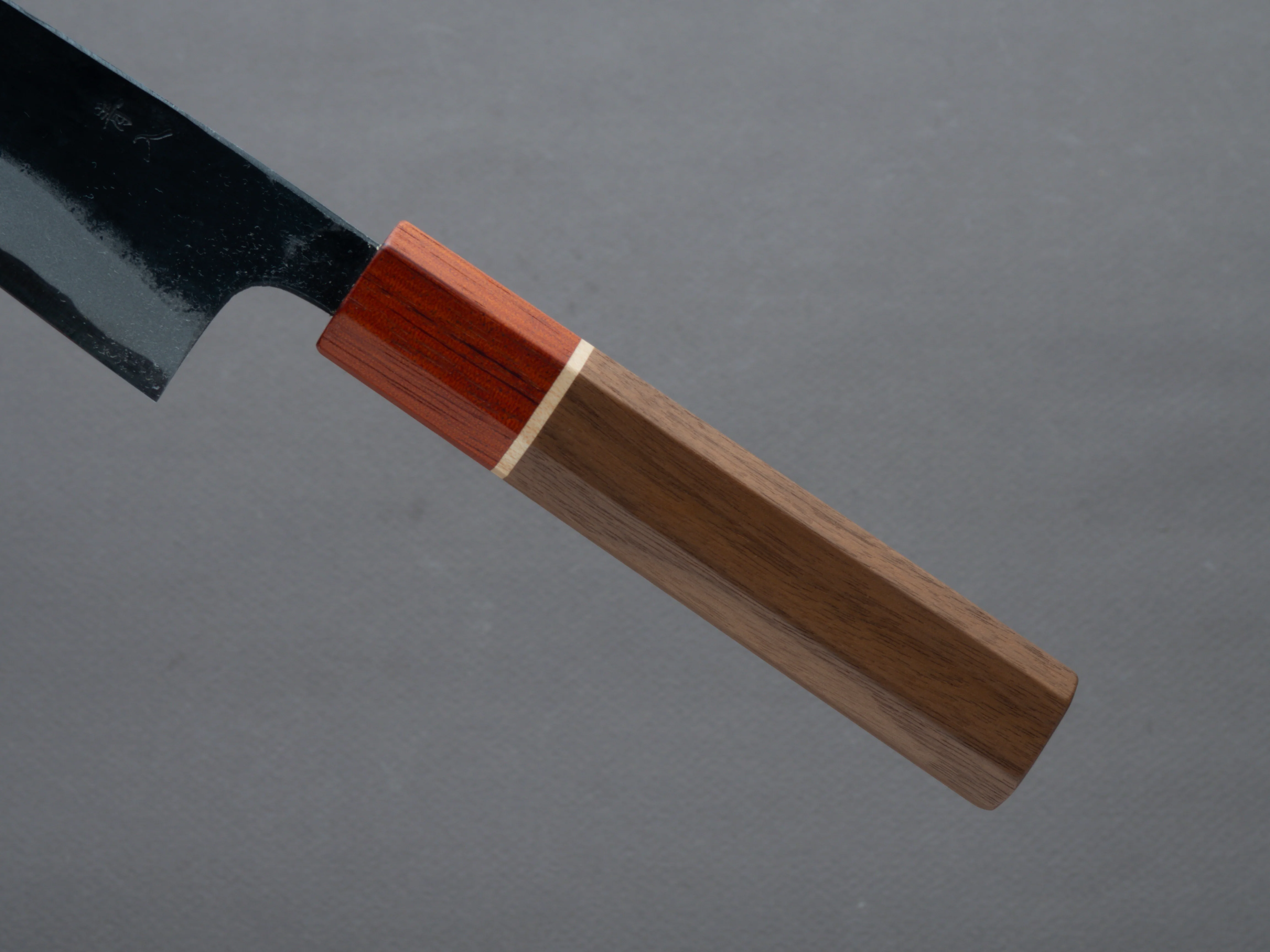 Hitohira - Tosa - Kurouchi - Blue #2 - 135mm Petty - Walnut Handle (Rengas Ferrule) - Image 5