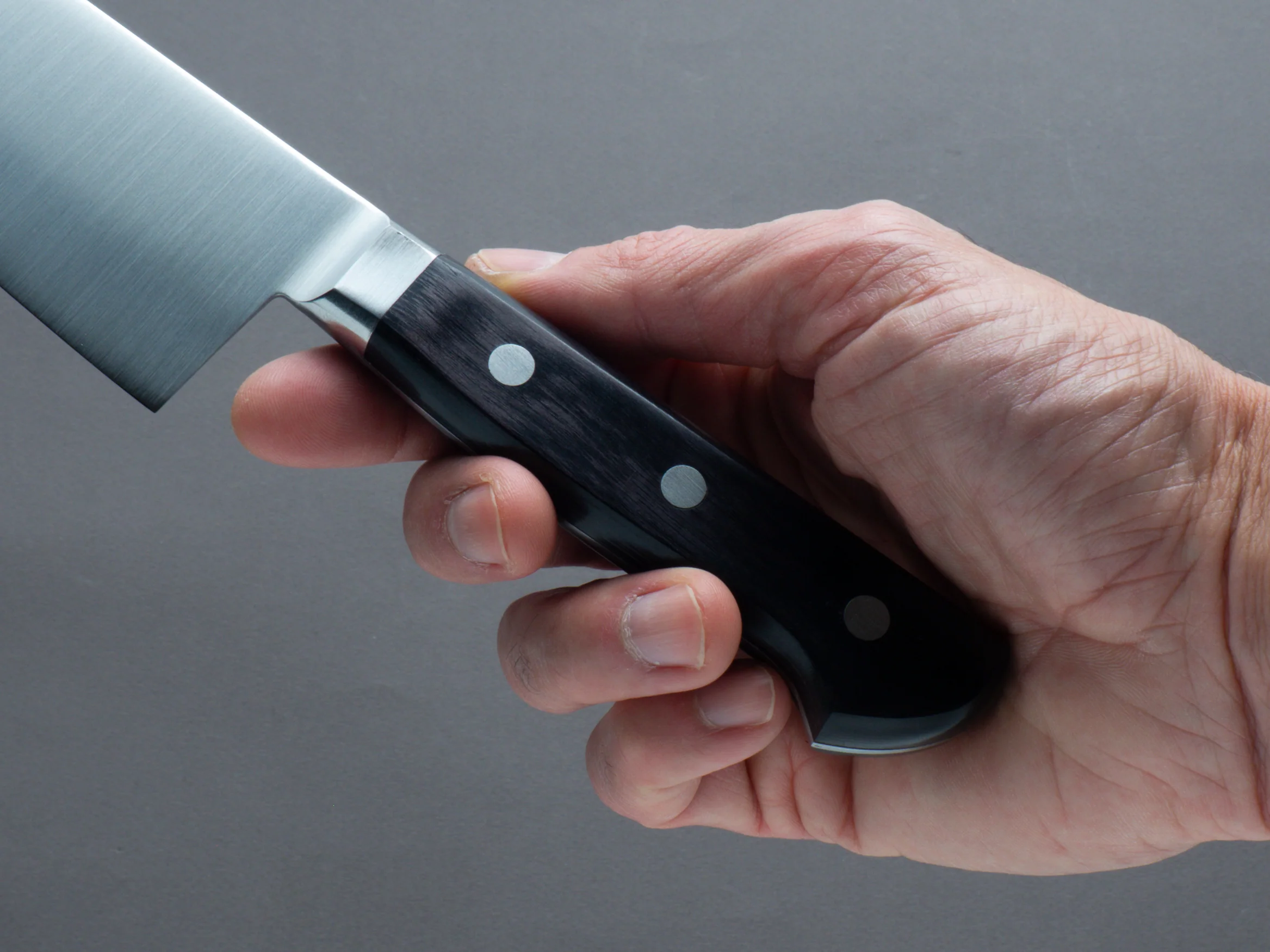 Hitohira - Imojiya TH - Stainless - Migaki - Santoku - 180mm - Western Handle - Image 5